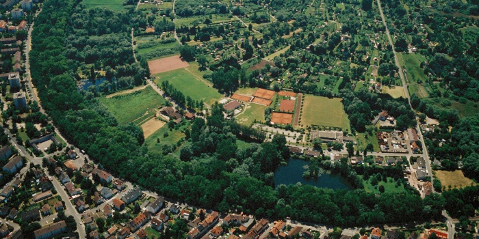 Alter Rheinbogen (unten) bei Daxlanden