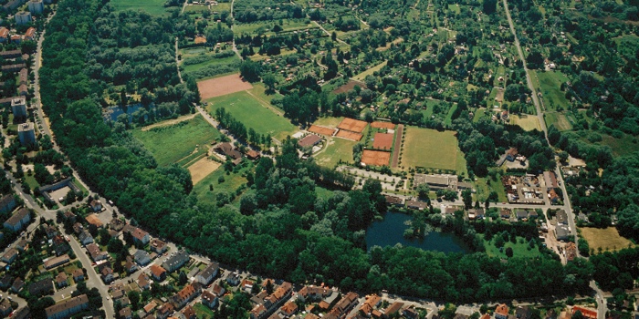 Alter Rheinbogen (unten) bei Daxlanden